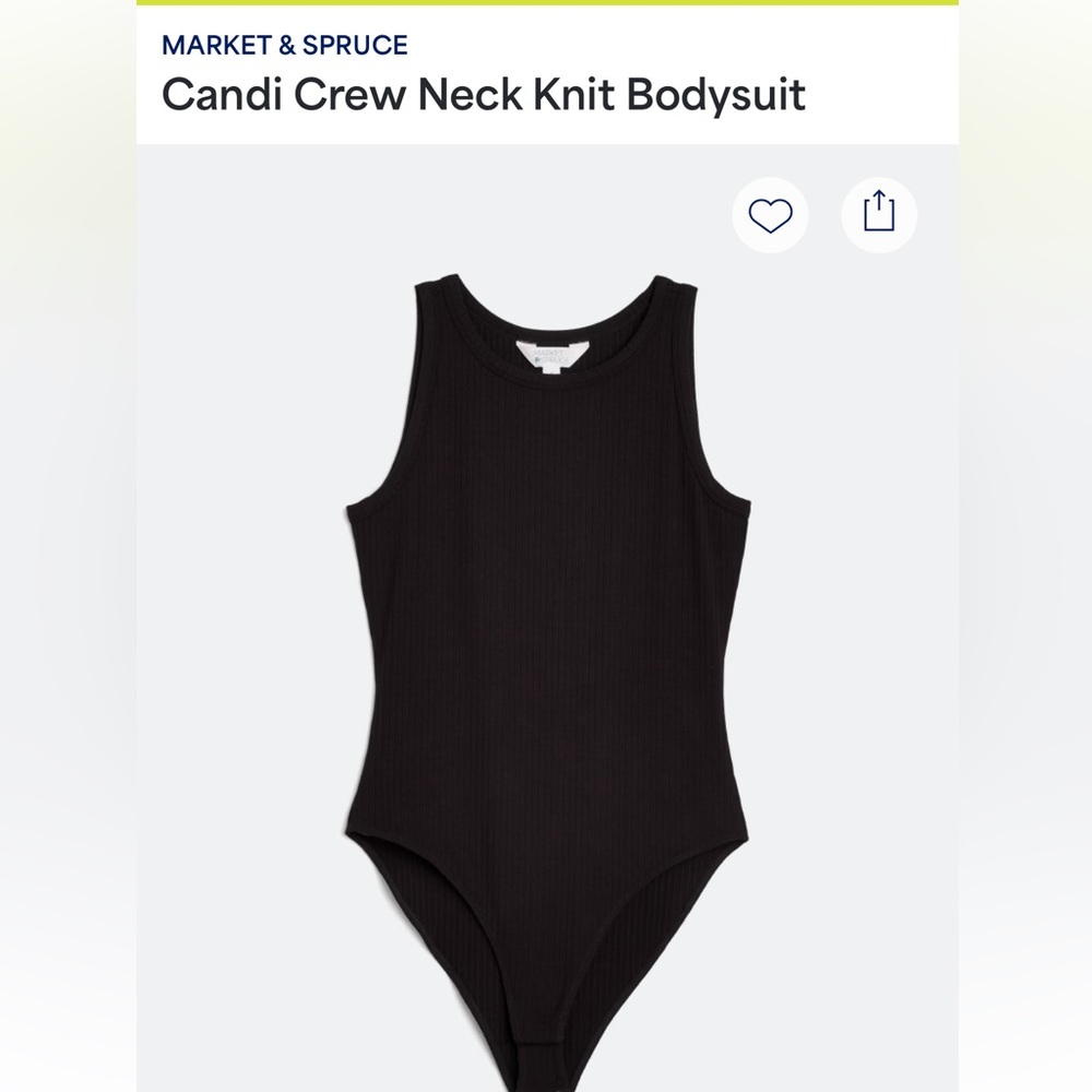 Black Crew Neck Knit Bodysuit